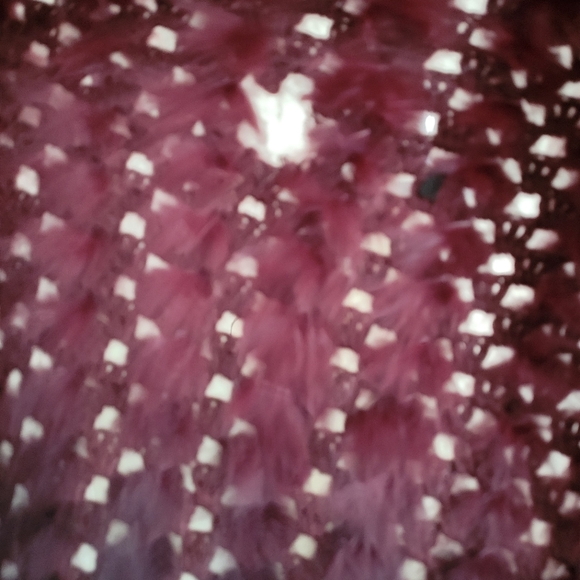 RUDSAK knit rabbit fur vest ombre colour deep red to black - Picture 8 of 12